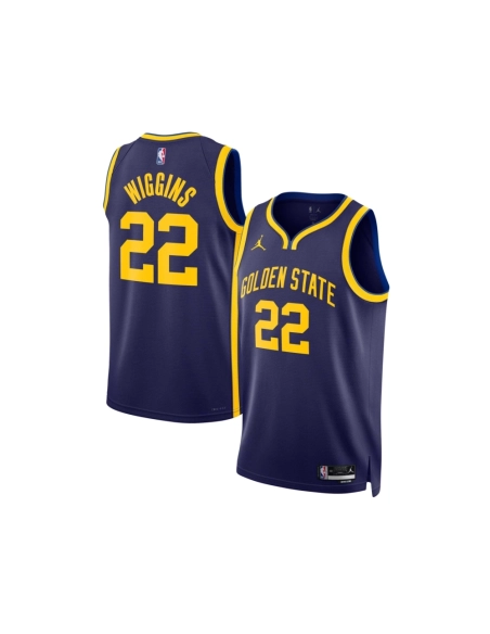 Unisex Golden State Warriors Andrew Wiggins Navy Swingman Jersey - Statement Edition,Golden State Warriors,NBA,JERSEY with free 