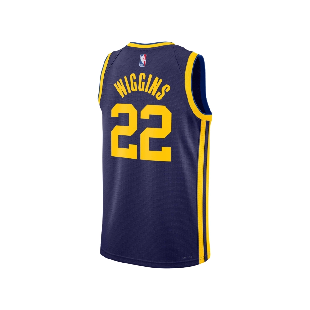 Unisex Golden State Warriors Andrew Wiggins Navy Swingman Jersey - Statement Edition,Golden State Warriors,NBA,JERSEY with free 