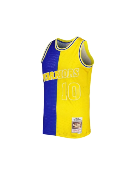 Mens Golden State Warriors Tim Hardaway Royal Gold Hardwood Classics 1990 91 Split Swingman Jersey,Golden State Warriors,NBA,JER