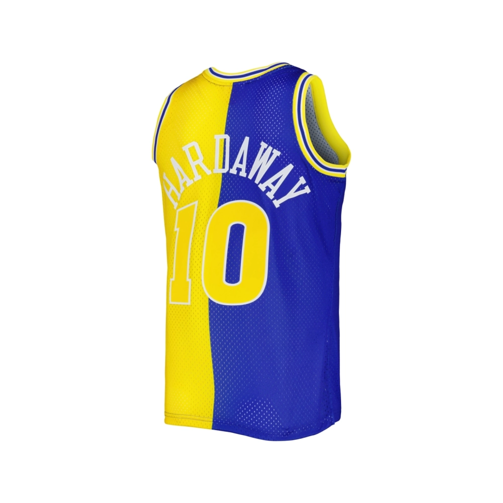 Mens Golden State Warriors Tim Hardaway Royal Gold Hardwood Classics 1990 91 Split Swingman Jersey,Golden State Warriors,NBA,JER