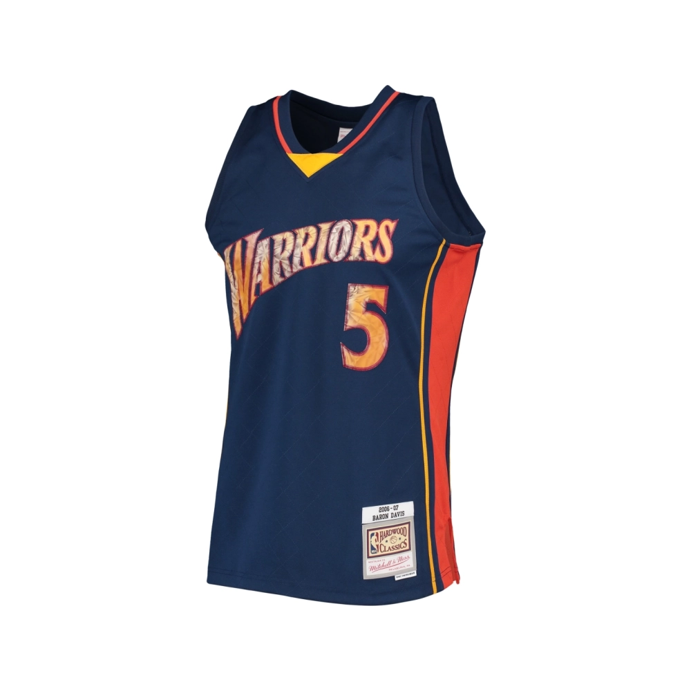 Mens Golden State Warriors Baron Davis Royal 2006 07 Hardwood Classics NBA 75th Anniversary Diamond Swingman Jersey,Golden State
