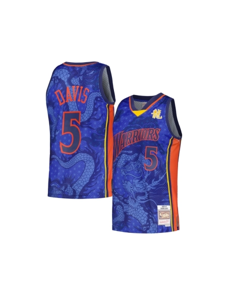 Mens Golden State Warriors Baron Davis Royal 2006 07 Hardwood Classics Asian Heritage 6.0 Swingman Throwback Player Jersey,Golde