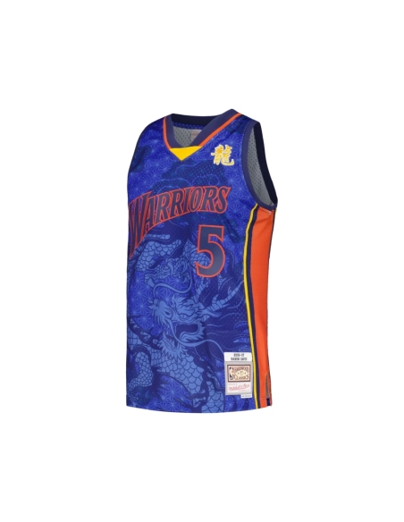 Mens Golden State Warriors Baron Davis Royal 2006 07 Hardwood Classics Asian Heritage 6.0 Swingman Throwback Player Jersey,Golde