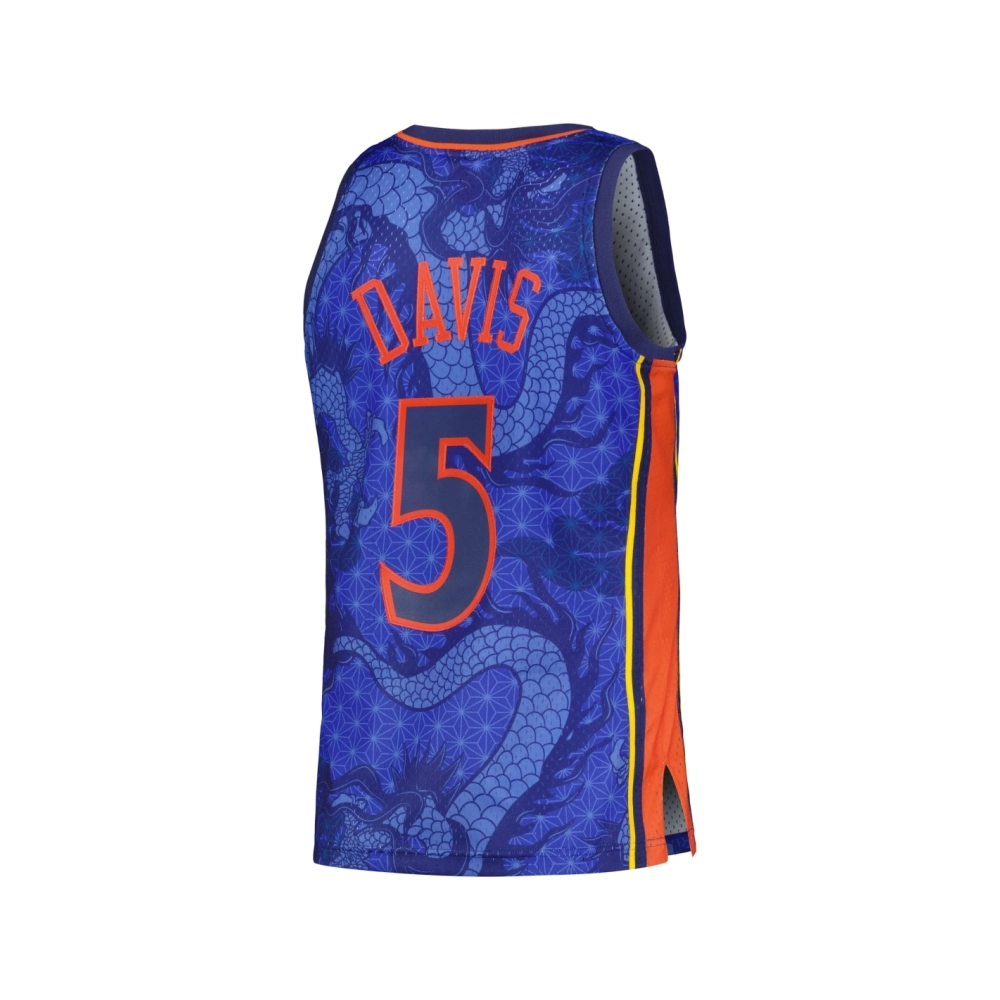 Mens Golden State Warriors Baron Davis Royal 2006 07 Hardwood Classics Asian Heritage 6.0 Swingman Throwback Player Jersey,Golde
