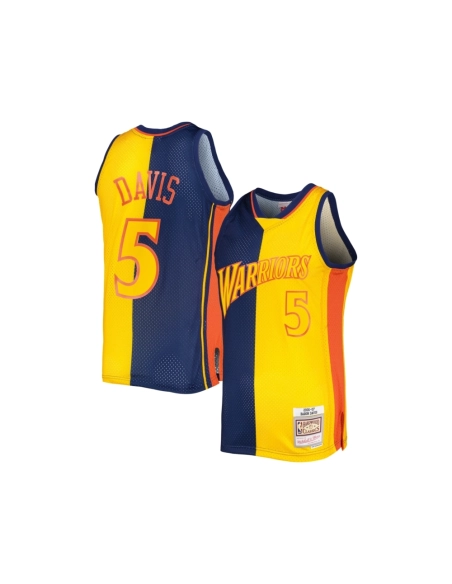Mens Golden State Warriors Baron Davis Navy Gold Hardwood Classics 2006 07 Split Swingman Jersey,Golden State Warriors,NBA,JERSE