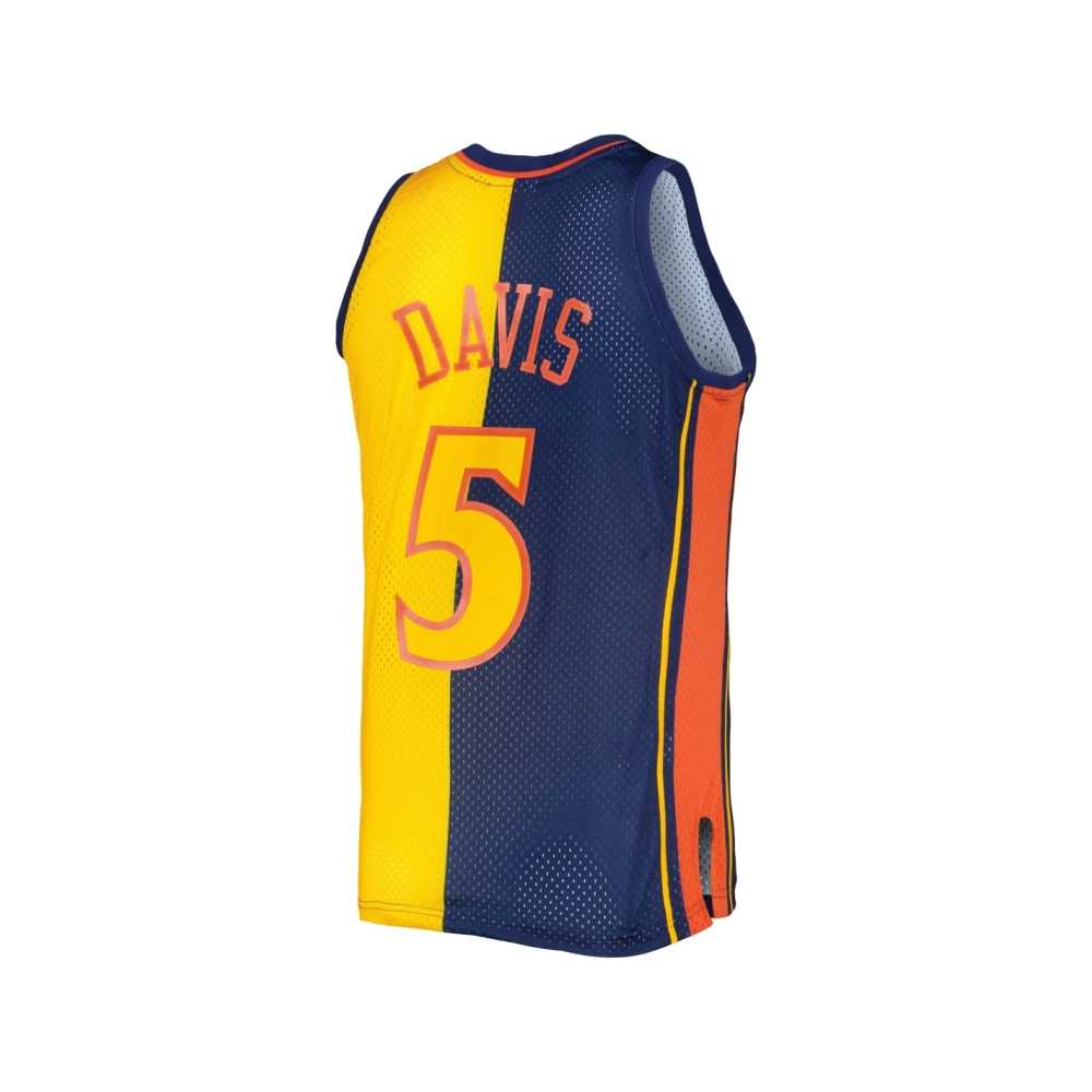 Mens Golden State Warriors Baron Davis Navy Gold Hardwood Classics 2006 07 Split Swingman Jersey,Golden State Warriors,NBA,JERSE