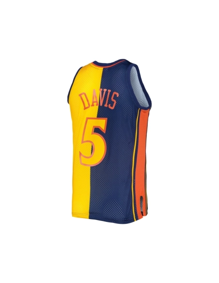 Mens Golden State Warriors Baron Davis Navy Gold Hardwood Classics 2006 07 Split Swingman Jersey,Golden State Warriors,NBA,JERSE