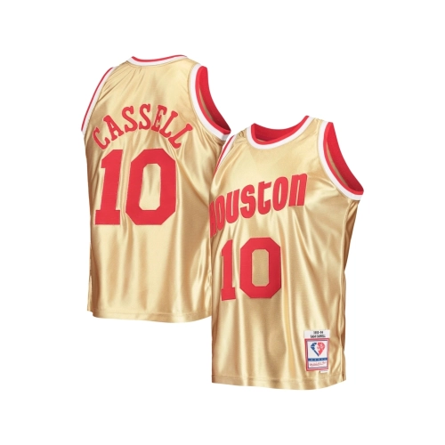 Mens Houston Rockets Sam Cassell Gold 75th Anniversary 1993 94 Hardwood Classics Swingman Jersey,Houston Rockets,NBA,JERSEY with