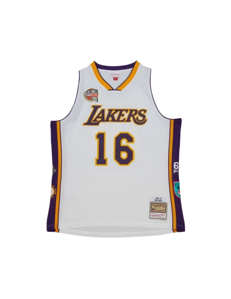 Unisex Los Angeles Lakers Pau Gasol White Hall of Fame Class of 2023 Throwback Swingman Jersey,Los Angeles Lakers,NBA,JERSEY wit