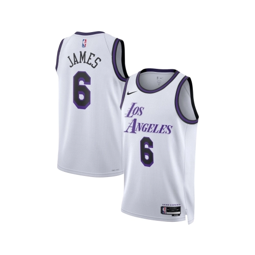 Unisex Los Angeles Lakers LeBron James White 2022 23 Swingman Jersey - City Edition,Los Angeles Lakers,NBA,JERSEY with free ship