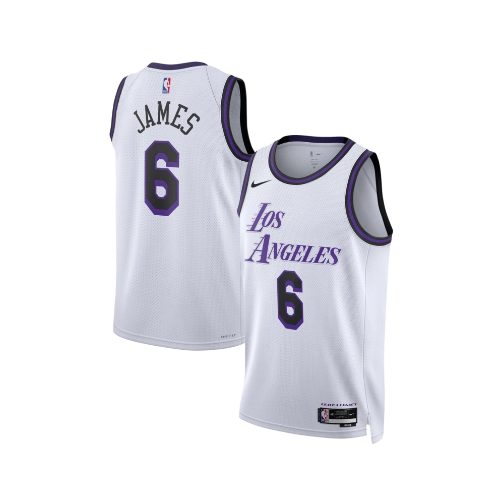 Unisex Los Angeles Lakers LeBron James White 2022 23 Swingman Jersey - City Edition,Los Angeles Lakers,NBA,JERSEY with free ship