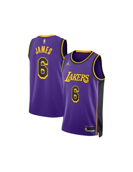 Unisex Los Angeles Lakers LeBron James Purple Swingman Jersey - Statement Edition,Los Angeles Lakers,NBA,JERSEY with free shippi