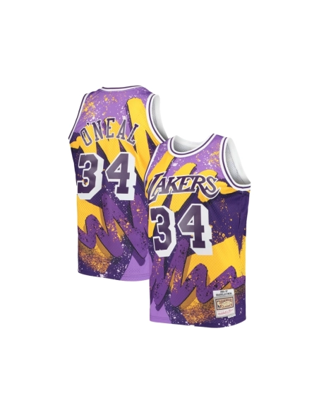 Mens Los Angeles Lakers Shaquille ONeal Purple Hardwood Classics 1996 97 Hyper Hoops Swingman Jersey,Los Angeles Lakers,NBA,JERS