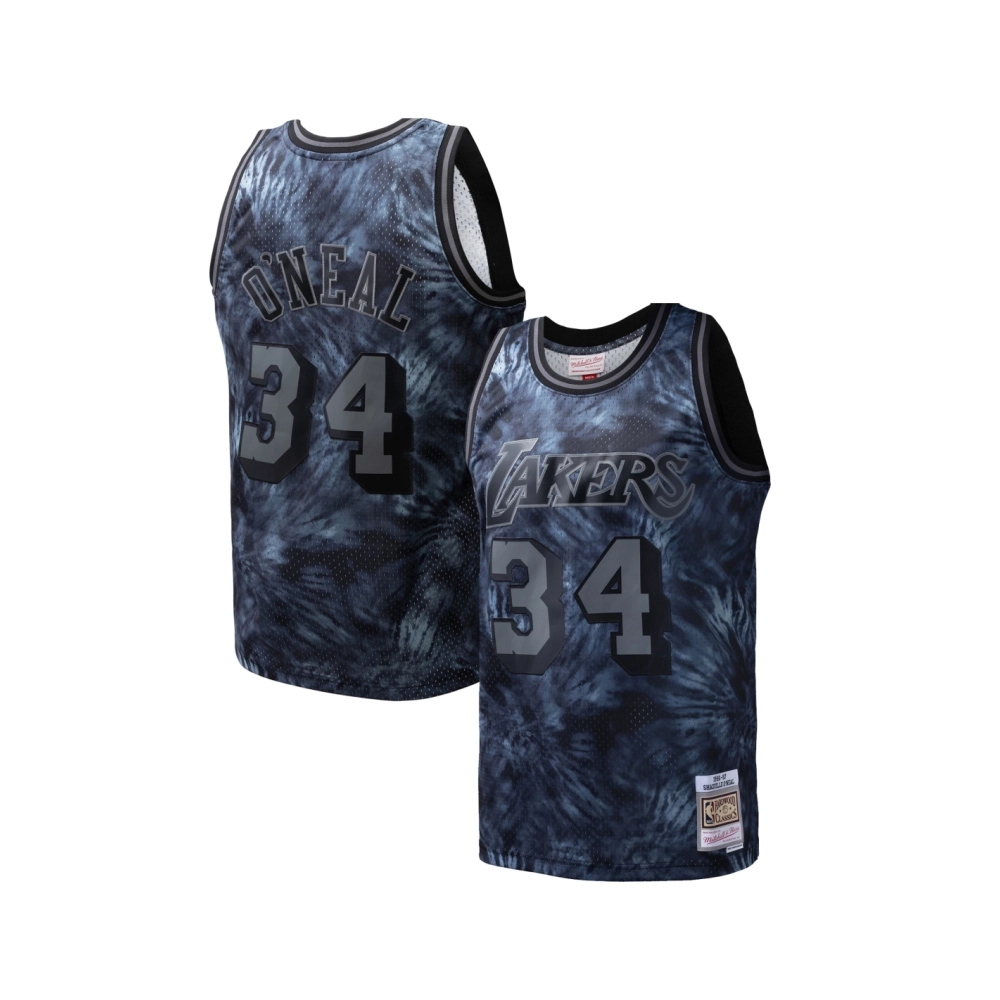Mens Los Angeles Lakers Shaquille ONeal Black Hardwood Classics 1996 97 Tie-Dye Swingman Jersey,Los Angeles Lakers,NBA,JERSEY wi