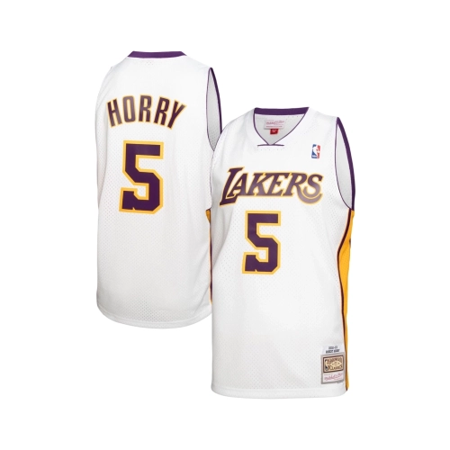 Mens Los Angeles Lakers Robert Horry White 2001 02 Hardwood Classics Swingman Jersey,Los Angeles Lakers,NBA,JERSEY with free shi
