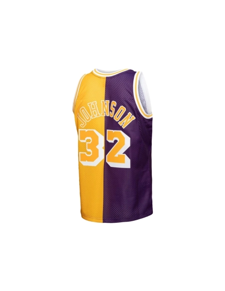Mens Los Angeles Lakers Purple Gold Big Tall Hardwood Classics 1984 85 Split Swingman Jersey,Los Angeles Lakers,NBA,JERSEY with 