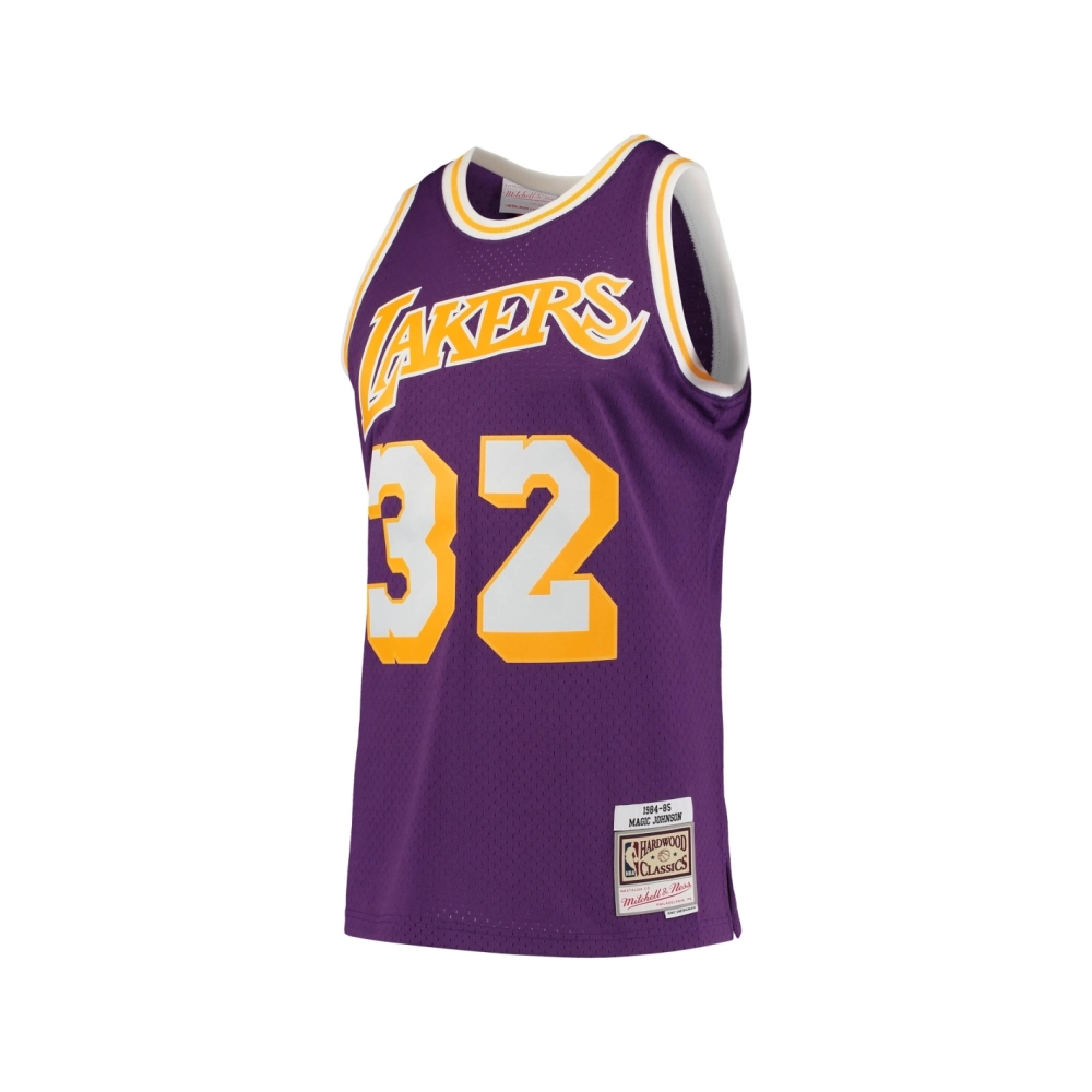 Mens Los Angeles Lakers Magic Johnson Purple 1984 85 Hardwood Classics Swingman Jersey,Los Angeles Lakers,NBA,JERSEY with free s