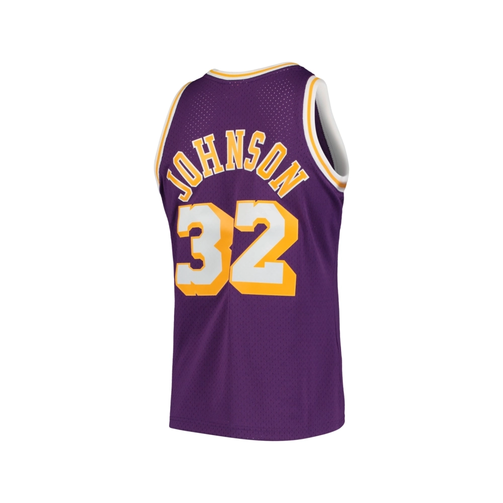 Mens Los Angeles Lakers Magic Johnson Purple 1984 85 Hardwood Classics Swingman Jersey,Los Angeles Lakers,NBA,JERSEY with free s