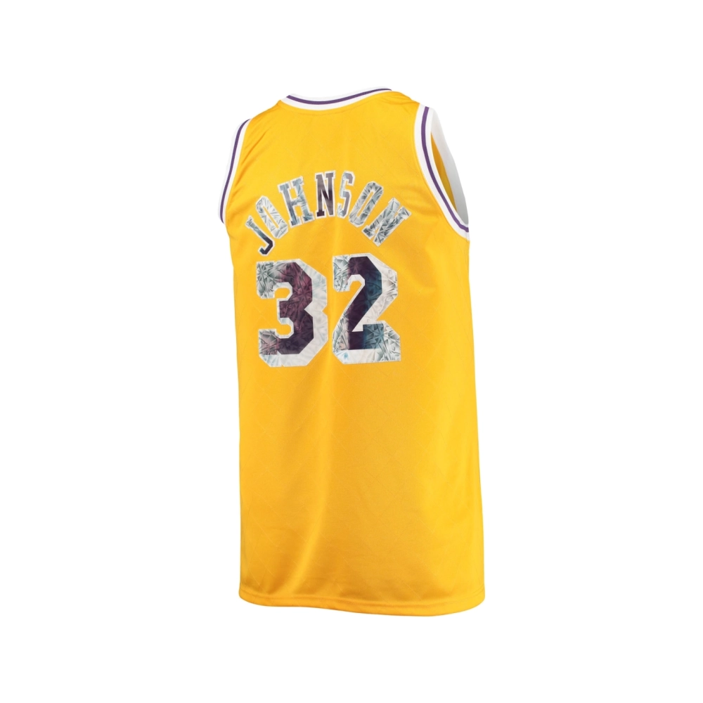 Mens Los Angeles Lakers Magic Johnson Gold Big Tall 1984 85 NBA 75th Anniversary Diamond Swingman Jersey,Los Angeles Lakers,NBA,