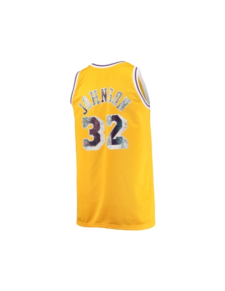 Mens Los Angeles Lakers Magic Johnson Gold Big Tall 1984 85 NBA 75th Anniversary Diamond Swingman Jersey,Los Angeles Lakers,NBA,