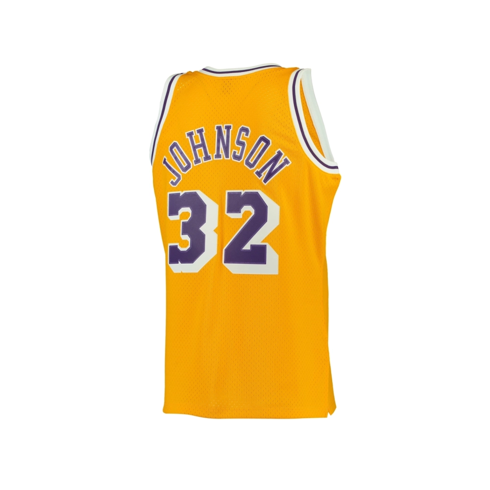 Mens Los Angeles Lakers Magic Johnson Gold 1984 85 Hardwood Classics Swingman Jersey,Los Angeles Lakers,NBA,JERSEY with free shi