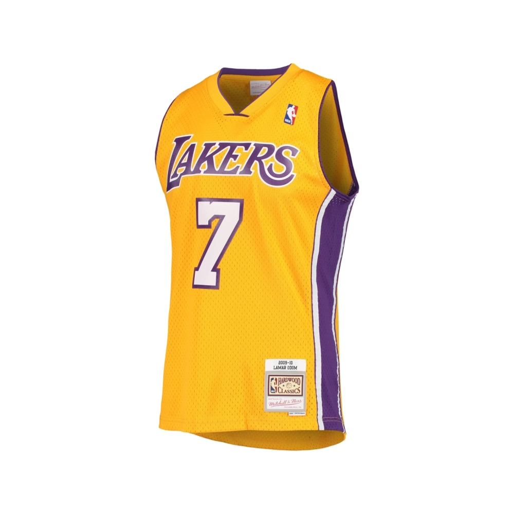 Mens Los Angeles Lakers Lamar Odom Gold 2001 02 Hardwood Classics Swingman Jersey,Los Angeles Lakers,NBA,JERSEY with free shippi
