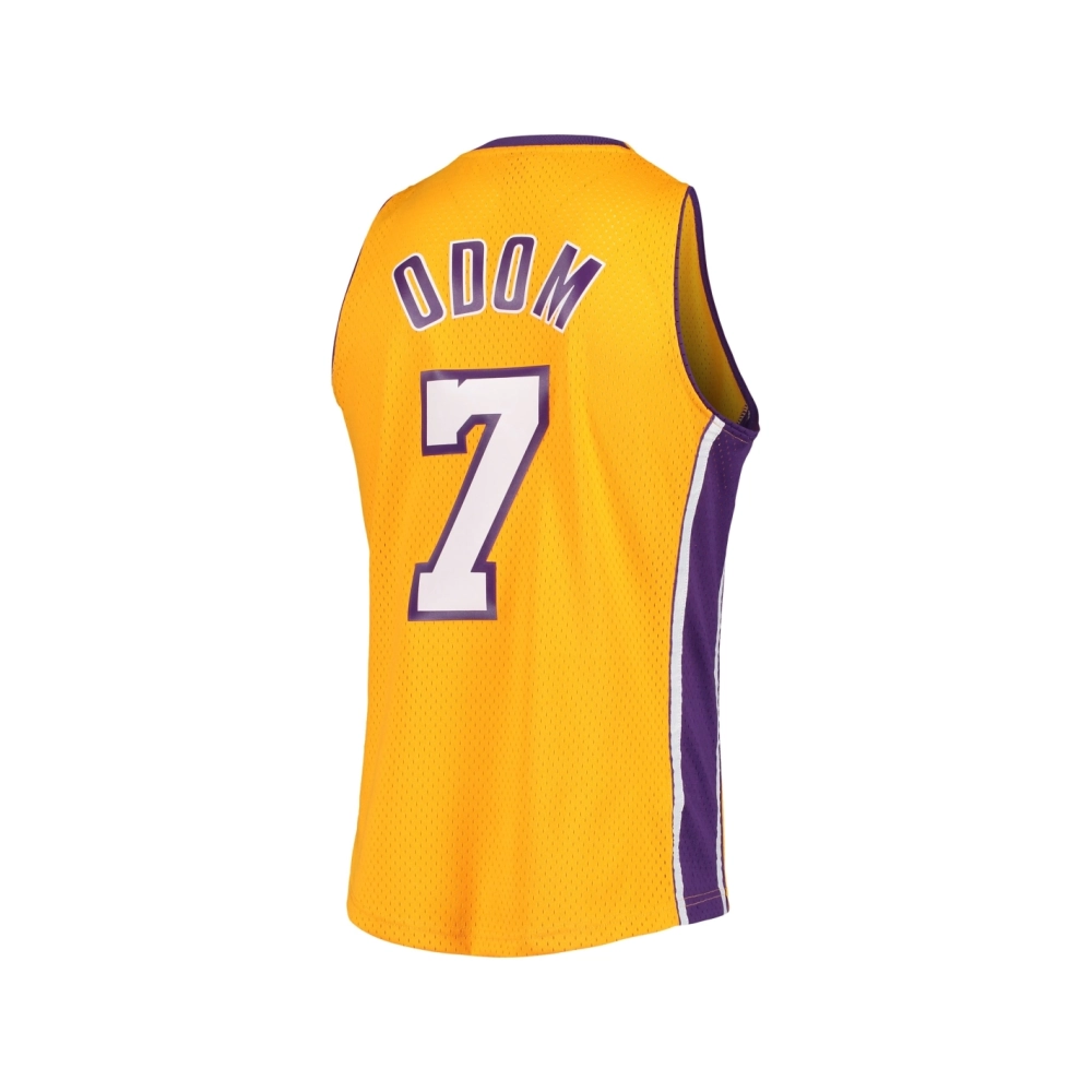 Mens Los Angeles Lakers Lamar Odom Gold 2001 02 Hardwood Classics Swingman Jersey,Los Angeles Lakers,NBA,JERSEY with free shippi