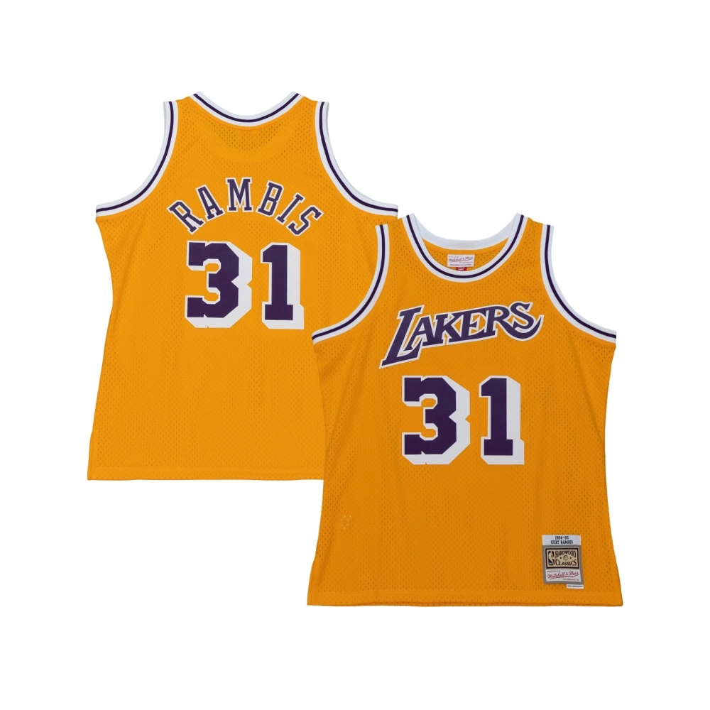 Mens Los Angeles Lakers Kurt Rambis Gold 1984 85 Swingman Jersey,Los Angeles Lakers,NBA,JERSEY with free shipping