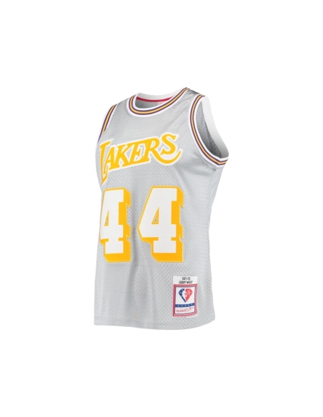 Mens Los Angeles Lakers Jerry West Silver 75th Anniversary 1971 72 Hardwood Classics Swingman Jersey,Los Angeles Lakers,NBA,JERS