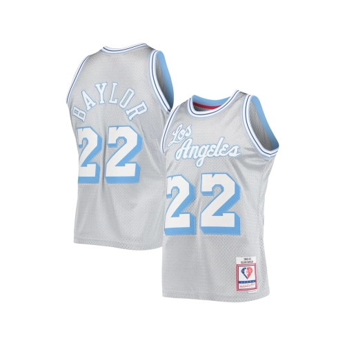 Mens Los Angeles Lakers Elgin Baylor Silver 75th Anniversary 1960 61 Hardwood Classics Swingman Jersey,Los Angeles Lakers,NBA,JE