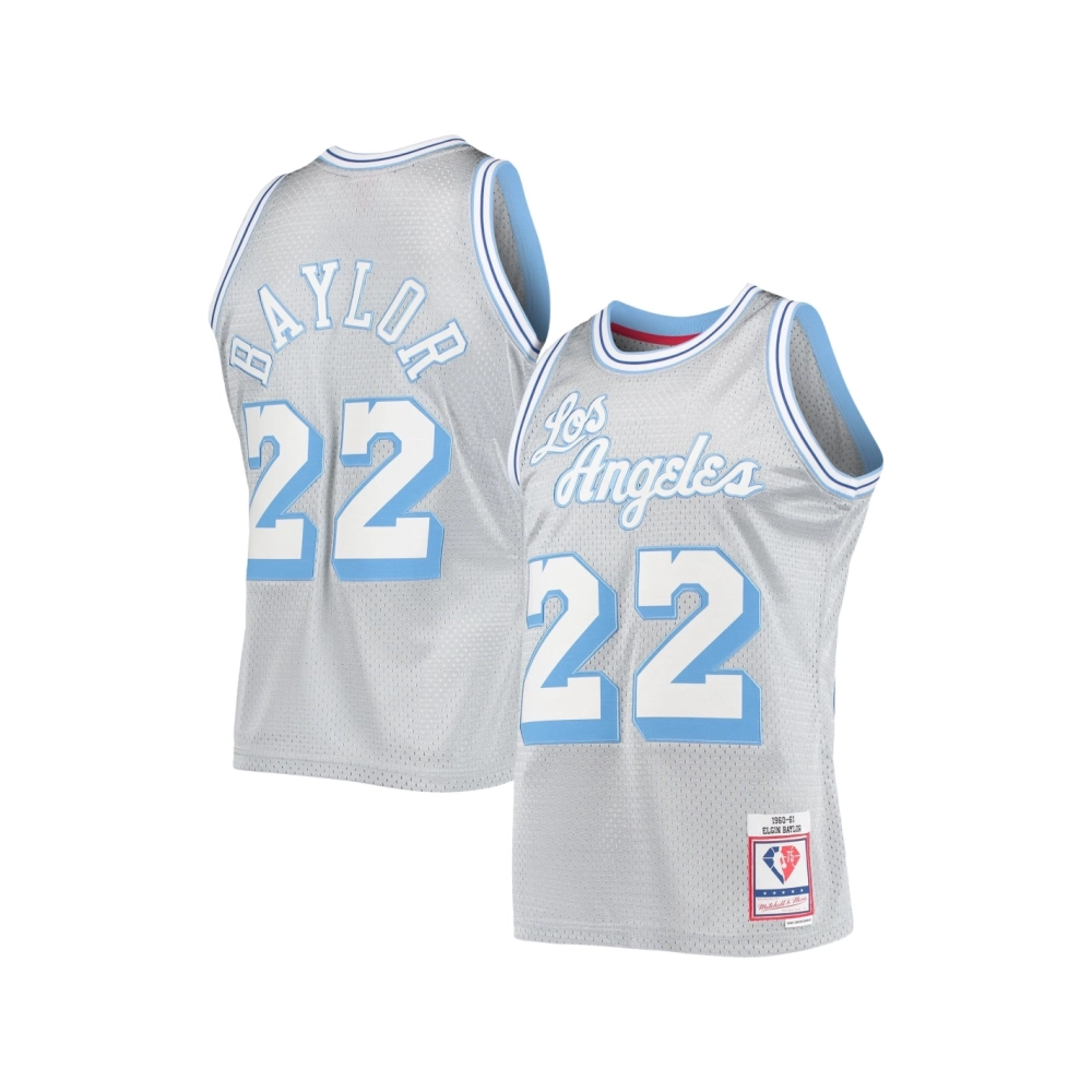Mens Los Angeles Lakers Elgin Baylor Silver 75th Anniversary 1960 61 Hardwood Classics Swingman Jersey,Los Angeles Lakers,NBA,JE