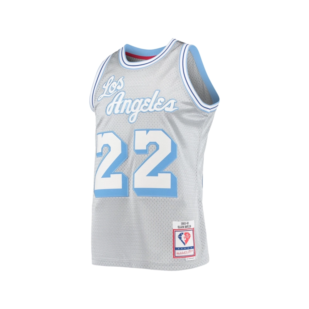 Mens Los Angeles Lakers Elgin Baylor Silver 75th Anniversary 1960 61 Hardwood Classics Swingman Jersey,Los Angeles Lakers,NBA,JE