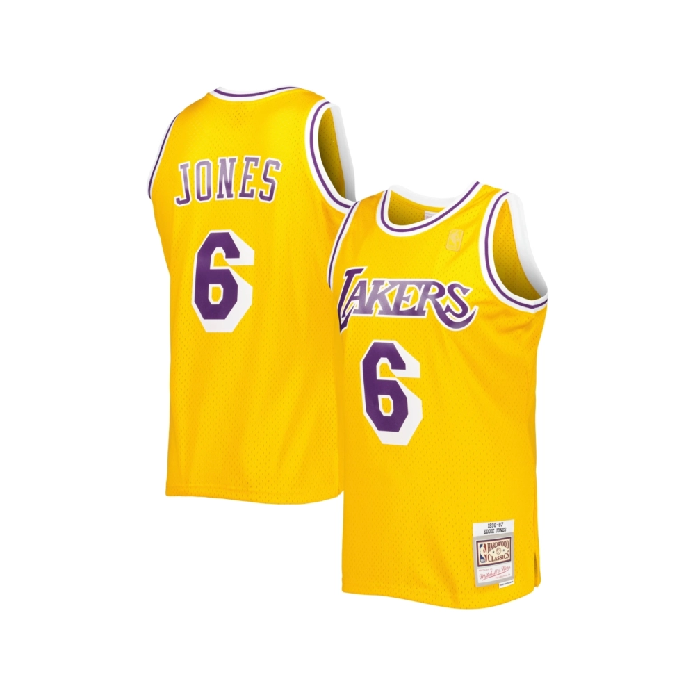 Mens Los Angeles Lakers Eddie Jones Gold 1996 97 Hardwood Classics Swingman Jersey,Los Angeles Lakers,NBA,JERSEY with free shipp