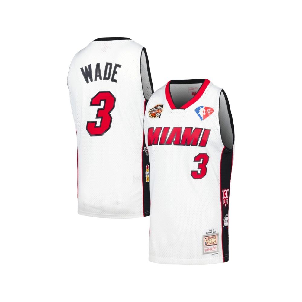 Unisex Miami Heat Dwyane Wade White Hall of Fame Class of 2023 Throwback Swingman Jersey,Miami Heat,NBA,JERSEY with free shippin