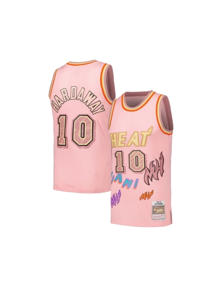 Mens Miami Heat Tim Hardaway Pink 1996 97 Swingman Sidewalk Sketch Jersey,Miami Heat,NBA,JERSEY with free shipping