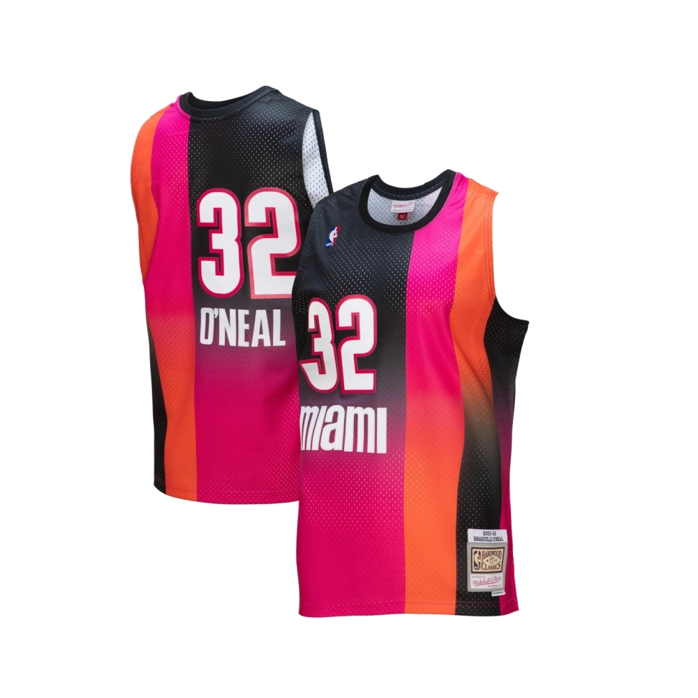 Mens Miami Heat Shaquille ONeal Pink Black 2005 06 Hardwood Classics Fadeaway Swingman Player Jersey,Miami Heat,NBA,JERSEY with 