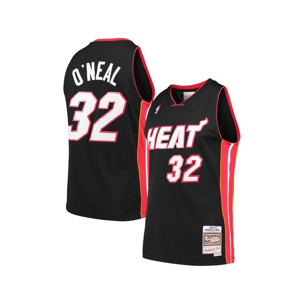 Mens Miami Heat Shaquille ONeal Black Hardwood Classics Swingman Jersey,Miami Heat,NBA,JERSEY with free shipping