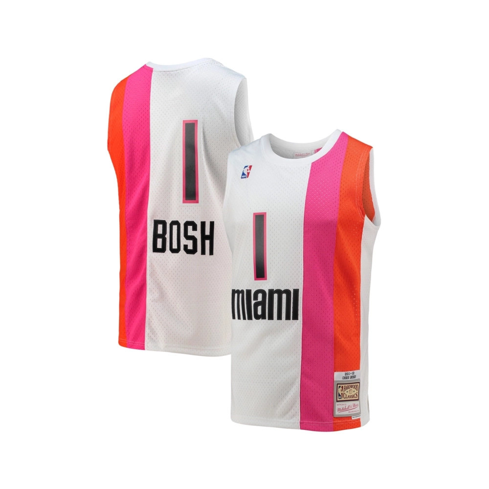 Mens Miami Heat Chris Bosh White 2001 02 Hardwood Classics Swingman Jersey,Miami Heat,NBA,JERSEY with free shipping