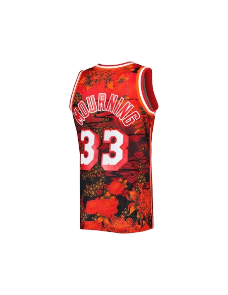Mens Miami Heat Alonzo Mourning Red 1996 97 Hardwood Classics Lunar New Year Swingman Jersey,Miami Heat,NBA,JERSEY with free shi