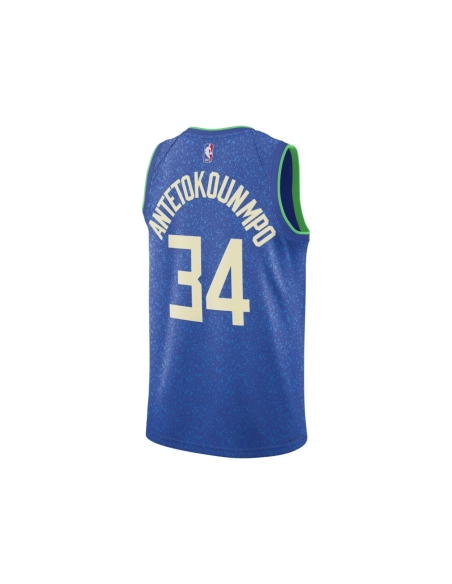 Unisex Milwaukee Bucks Giannis Antetokounmpo Blue 2023 24 Swingman Jersey - City Edition,Milwaukee Bucks,NBA,JERSEY with free sh