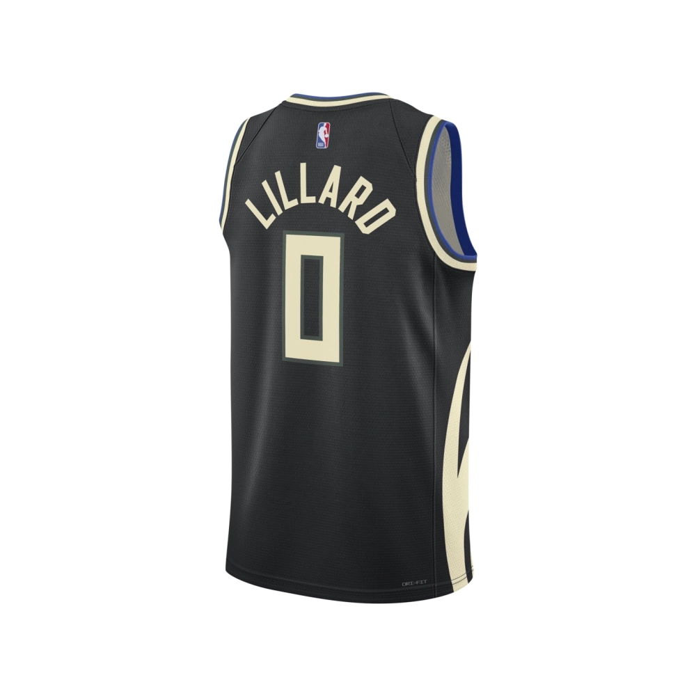 Unisex Milwaukee Bucks Damian Lillard Black Swingman Player Jersey - Statement Edition,Milwaukee Bucks,NBA,JERSEY with free ship