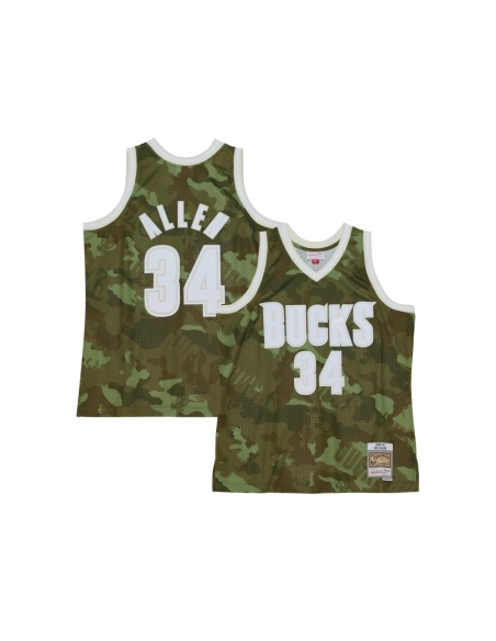 Mens Milwaukee Bucks Ray Allen Camo Hardwood Classics 2000 01 Ghost Green Swingman Jersey,Milwaukee Bucks,NBA,JERSEY with free s