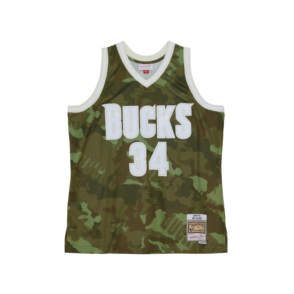 Mens Milwaukee Bucks Ray Allen Camo Hardwood Classics 2000 01 Ghost Green Swingman Jersey,Milwaukee Bucks,NBA,JERSEY with free s