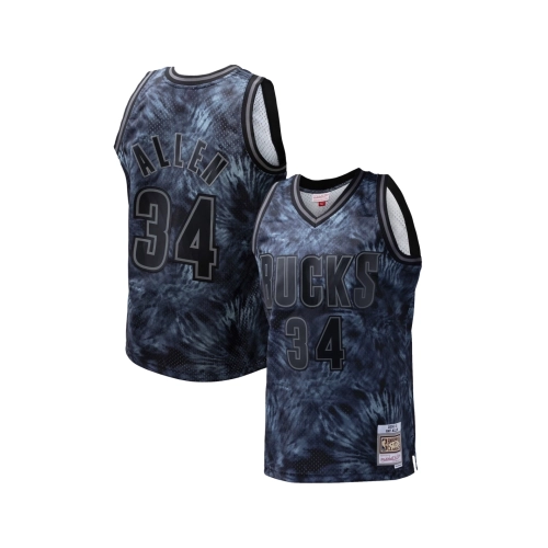 Mens Milwaukee Bucks Ray Allen Black Hardwood Classics 1996 97 Tie-Dye Swingman Jersey,Milwaukee Bucks,NBA,JERSEY with free ship