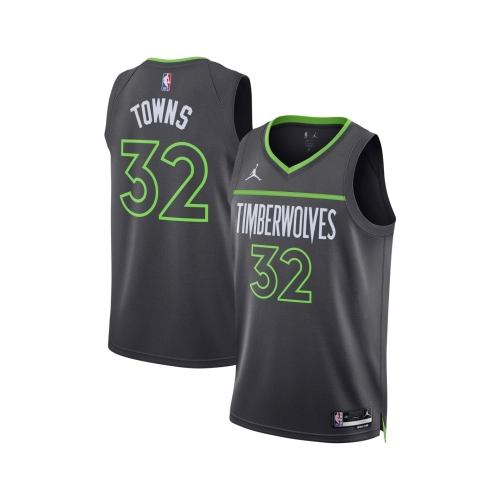 Unisex Minnesota Timberwolves Karl-Anthony Towns Charcoal Swingman Jersey - Statement Edition,Minnesota Timberwolves,NBA,JERSEY 
