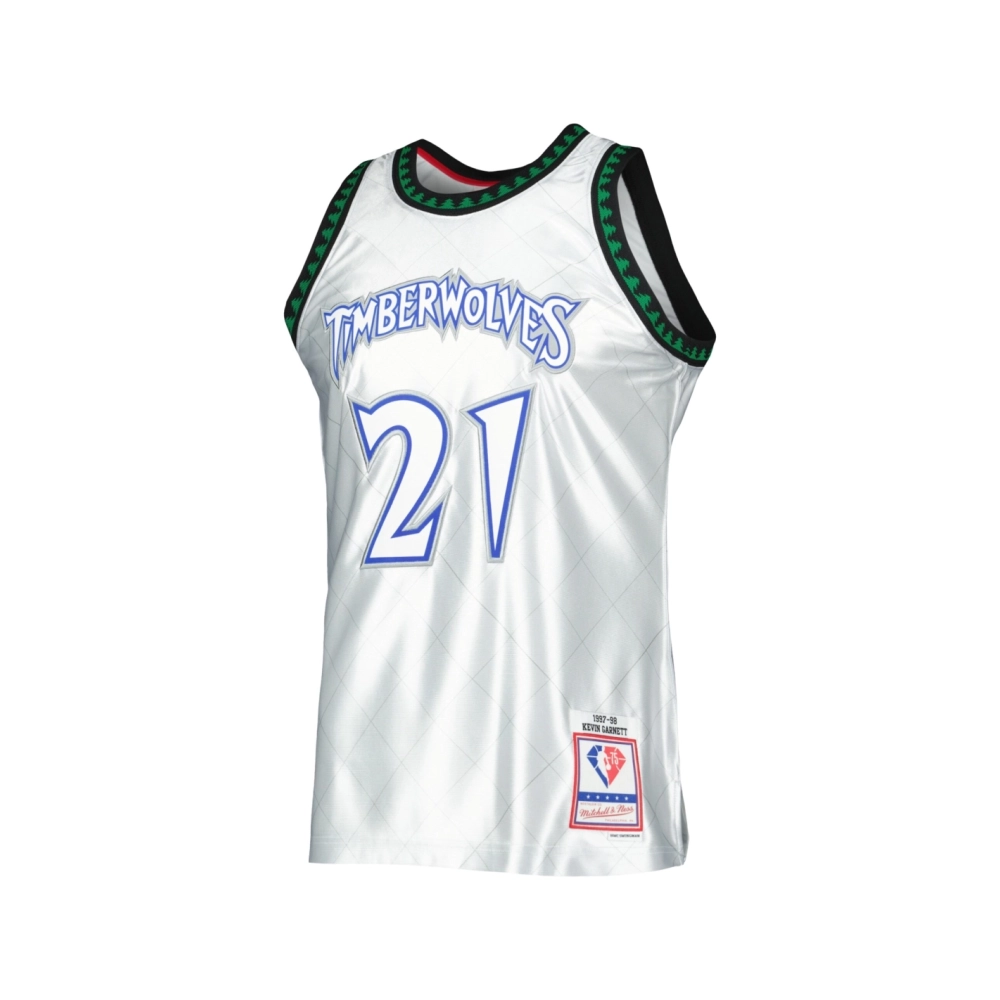 Mens Minnesota Timberwolves Kevin Garnett Platinum 1997 98 Hardwood Classics 75th Anniversary Swingman Jersey,Minnesota Timberwo