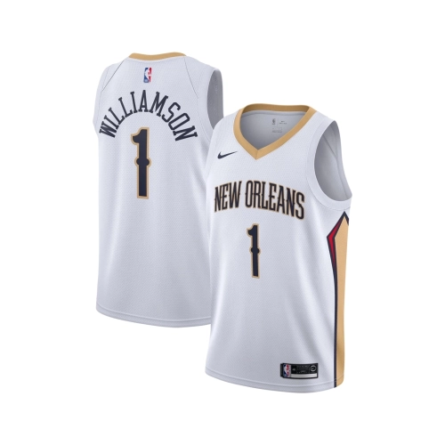 Mens New Orleans Pelicans Zion Williamson White 2019 2020 Swingman Jersey - Association Edition,New Orleans Pelicans,NBA,JERSEY 