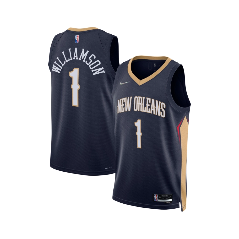 Mens New Orleans Pelicans Zion Williamson Navy 2021 22 Diamond Swingman Jersey - Icon Edition,New Orleans Pelicans,NBA,JERSEY wi