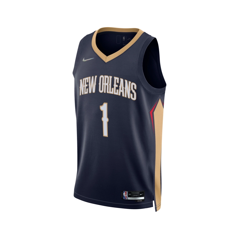 Mens New Orleans Pelicans Zion Williamson Navy 2021 22 Diamond Swingman Jersey - Icon Edition,New Orleans Pelicans,NBA,JERSEY wi