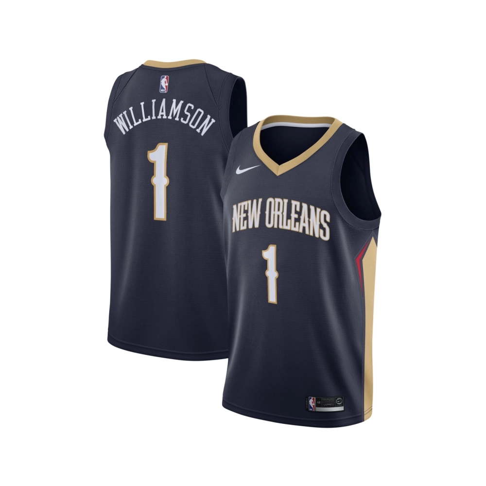 Mens New Orleans Pelicans Zion Williamson Navy 2019 NBA Draft First Round Pick Swingman Jersey - Icon Edition,New Orleans Pelica